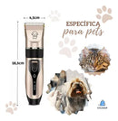Kit Máquina de Tosa Pet Profissional para Cães e Gatos Bivolt Dourado Escuro