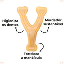 Osso Mordedor Pet Resistente para Cães de Grande Porte Cor Bege