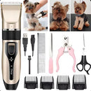 Kit Máquina de Tosa Pet Profissional para Cães e Gatos Bivolt Dourado Escuro