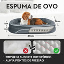 Cama Pet Grande Sofá Luxo Ortopédica com Suporte Cervical Impermeável