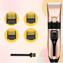 Máquina de Tosa Pet Relet Dourada Sem Fio com Lâmina Intercambiável