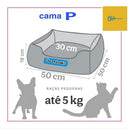 Cama Pet Pequena Lavável com Zíper para Cães e Gatos Filhotes Marrom