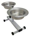 Comedouro Duplo Regulável em Alumínio 300ml para Cães Pequenos e Médios