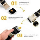Kit Máquina de Tosa Pet Profissional Recarregável para Cães e Gatos