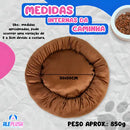 Caminha Pet Redonda de Pelúcia para Cães e Gatos Tamanho G Cor Marrom