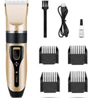 Máquina de Tosa Pet Relet Dourada Sem Fio com Lâmina Intercambiável