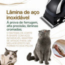 Máquina de Tosa Pet Recarregável com Display Kemei Profissional Prata