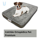 Colchão Pet Ortopédico P Premium Confortável para Cães e Gatos Cor Cinza