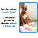 Kit com 2 Potes Pet em Alumínio Pesado Polido 700ml para Cães Pequenos