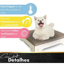 Cama Pet Box Estofada Suede Conforto Premium para Cachorro Pequeno Bege