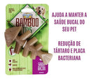 Mordedor Pet Truqys Osso Maciço de Bamboo com Aroma de Bacon Cor Marrom