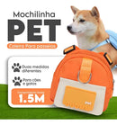 Coleira Peitoral Pet com Mochila Porta Saquinho Higiênico para Passeios