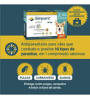 Simparic 40mg Antipulgas e Carrapatos para Cães 10 a 20kg 3 Comprimidos