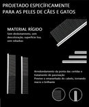 Pente Desembolador de Ferro Bacon Born Para Cães e Gatos Prateado