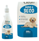 Shampoo Banho Seco Pet Clean Para Cães e Gatos 500ml Prático e Eficiente