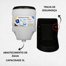 Kit Comedouro e Bebedouro Automático Pet 3L para Cães e Gatos Preto