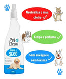 Shampoo Banho Seco Pet Clean Para Cães e Gatos 500ml Prático e Eficiente