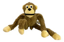 Mordedor de Pelúcia Macaco com Apito 40cm Brinquedo Pet para Cães Marrom
