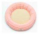 Cama Pet Nuvem Redonda 50cm Super Macia para Cachorro e Gato Rosa Bebê