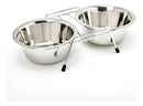 Kit 2 Comedouro e Bebedouro Pet Duplo em Inox para Cães e Gatos