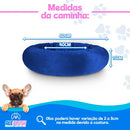 Caminha Pet Redonda de Pelúcia Confortável para Cachorros e Gatos Azul Bic