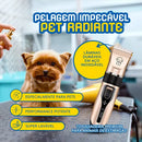 Máquina de Tosa Pet Profissional para Cães e Gatos Bivolt Dourada