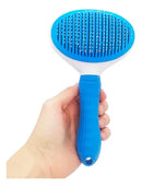 Escova Automática Removedora de Pelos para Pets Cães e Gatos Cor Azul