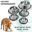Comedouro e Bebedouro Pet em Inox 900ml para Ração e Água