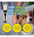 Máquina de Tosa Pet Profissional para Cães e Gatos Bivolt Dourada