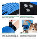 Luva Magnética Removedora de Pelos para Pets Cães e Gatos Cor Azul