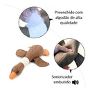 Brinquedo de Pelúcia Pet Resistente para Cães Médio e Grande Porte Cor Marrom