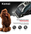 Máquina de Tosa Pet Profissional Sem Fio para Cães e Gatos Bivolt Preta