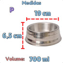 Kit com 2 Potes Pet em Alumínio Pesado Polido 700ml para Cães Pequenos