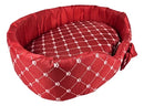 Cama Pet Grande 70x50cm Confortável para Cães e Gatos Cor Vermelha