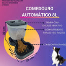Kit Bebedouro Automático 10L e Comedouro 8L para Cães e Pets