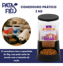 Kit Automático Pet com Comedouro e Bebedouro 3L para Cães e Gatos Preto