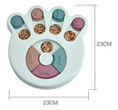 Brinquedo Interativo para Cães Tabuleiro Porta Petiscos Patinha Azul