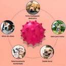 Bola Brinquedo Pet Maciça Extra Forte 70 mm para Cães Cor Azul