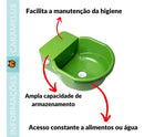 Kit com 5 Bebedouros Cocho 7 Litros para Água de Animais   Kit com 5 Bebedouros Cocho 7 Litros para Água de Animais