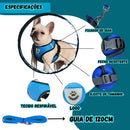 Peitoral Refletivo para Cães e Gatos com Guia Segurança e Conforto