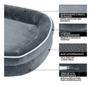 Cama Pet Grande Sofá Luxo Ortopédica com Suporte Cervical Impermeável