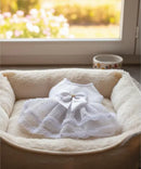 Vestido de Noiva Pet Luxo Tamanho M para Cães Médio