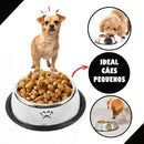 Kit com 2 Tigelas Pet em Inox 300ml para Cães de Porte Médio