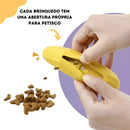 Brinquedo Pet Interativo Recheável em Formato de Pera para Cachorro Cor Banana
