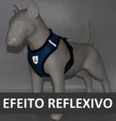 Peitoral Colete Refletivo com Guia para Cachorro Tamanho M Preto