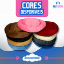 Caminha Pet Redonda de Pelúcia para Cães e Gatos Tamanho G Cor Marrom