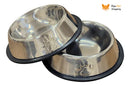 Kit com 2 Tigelas Pet em Inox para Ração e Água Cães e Gatos Pequenos