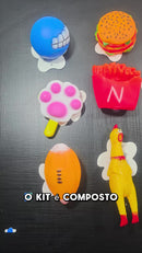 Kit 5 Brinquedos Mordedores para Filhotes de Cachorro Pet