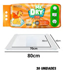 Tapete Higiênico Mr Dry Big Super Absorvente 80x60cm 30 Unidades