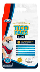 Tapete Higiênico Tico Pads Slim Para Cachorros 60x55cm 30 Unidades